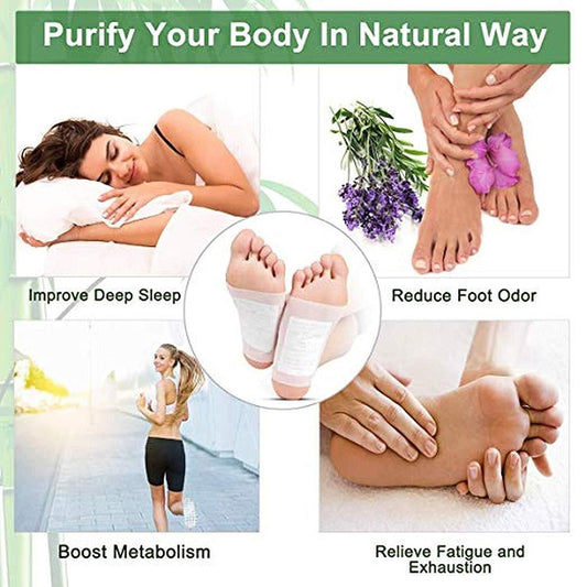 Detox Foot Patches for Overnight Foot-Care, Pack of 10