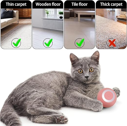 360-Degree Interactive Rolling Ball Toy for Cats