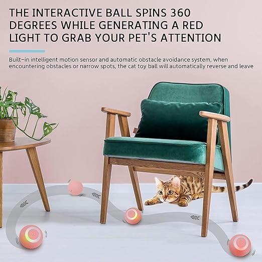 360-Degree Interactive Rolling Ball Toy for Cats