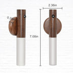 Brown Glass & Wood Motion Sensor LED Night Light