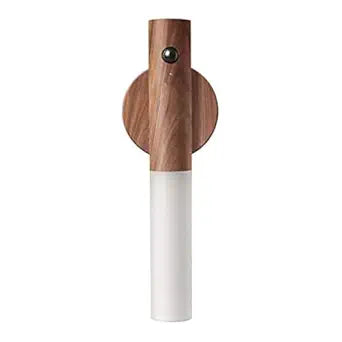 Brown Glass & Wood Motion Sensor LED Night Light