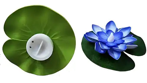 Flameless Lotus Flower Water-Sensor LED Diyas, Pack of 6