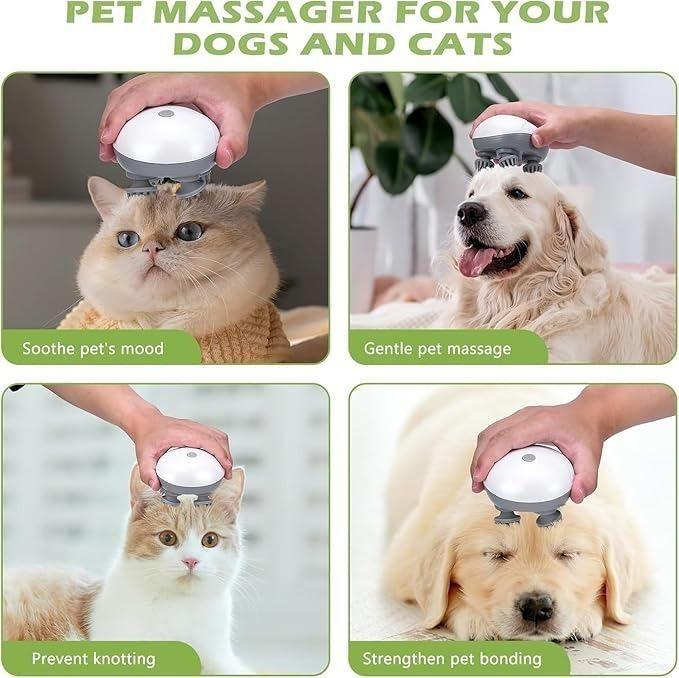 Electric Silicone Cat Massager with Gentle Vibration