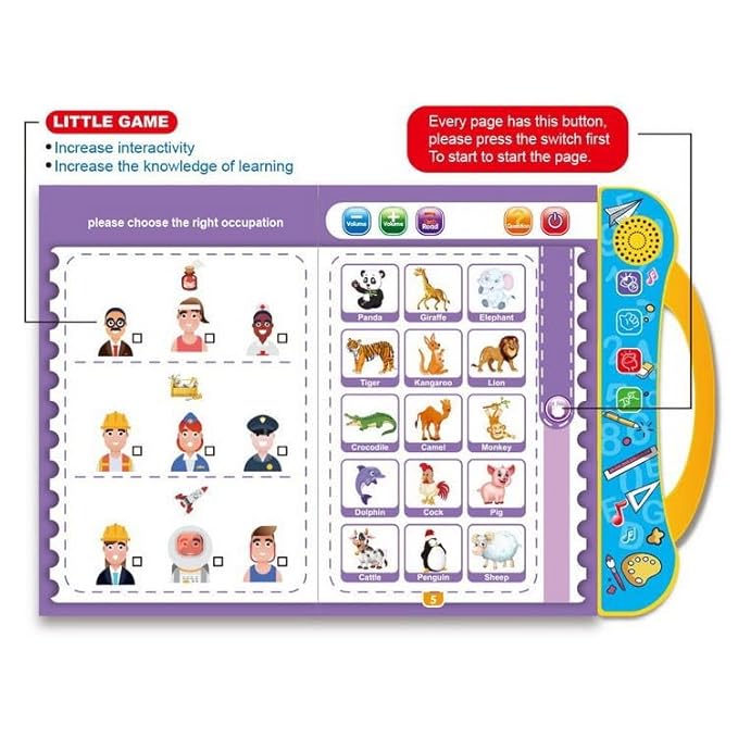 Interactive Musical Phonics Learning Book for Kids