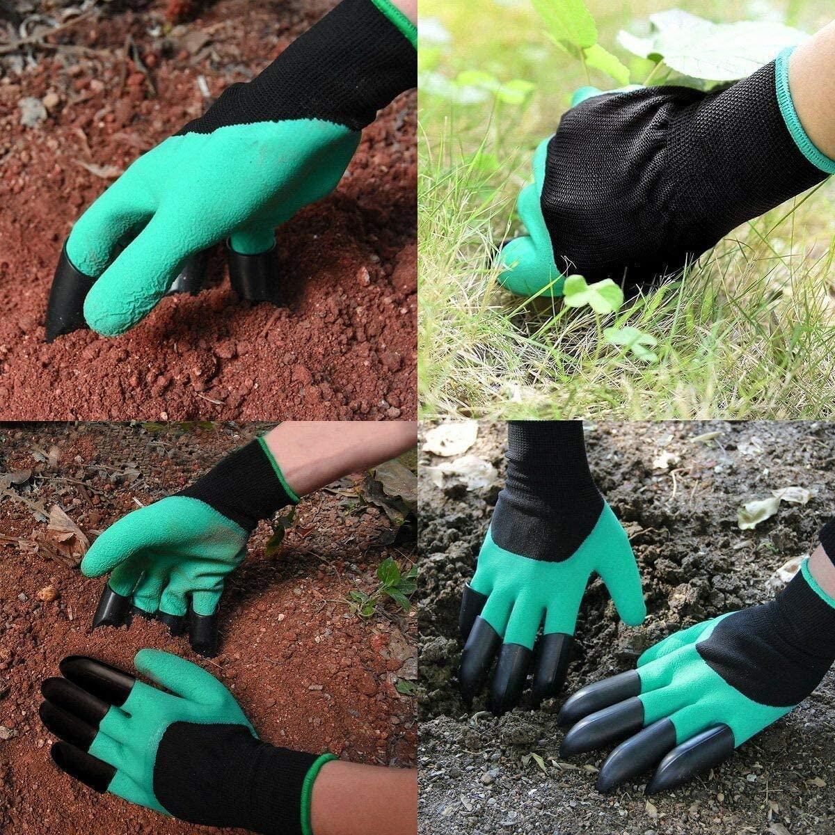 Waterproof Garden Gloves with Claws, Free Size