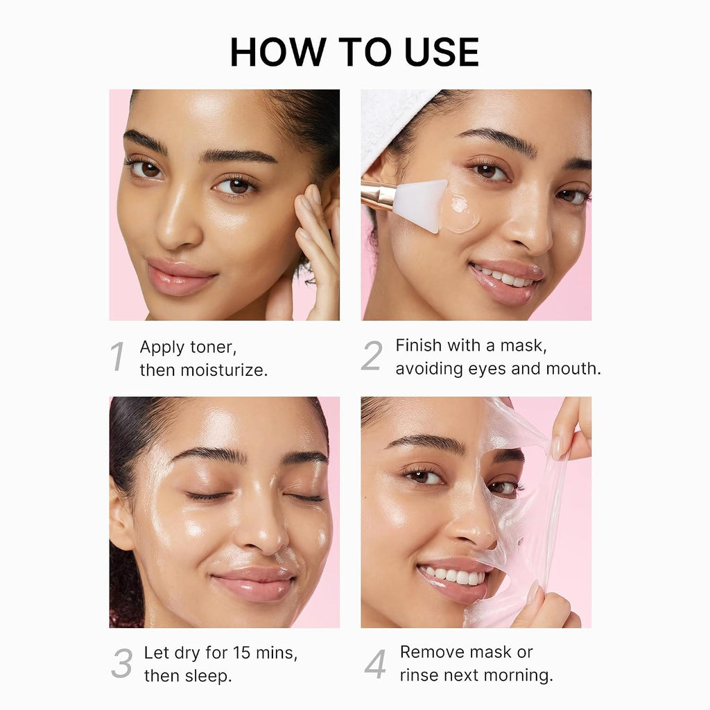 SevenLakes™ (Medicube Edition) Korean Bio-Collagen Night Wrapping Mask — 1-Night "Glass Skin" & Pore-Tightening Pillow-Proof Peel (Niacinamide + Ceramide NP, 75ml)