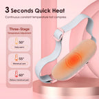 SevenLakes™ 'FemGlow' Wireless Menstrual Cramp Massager — Ultra-Slim Wearable Heating Pad for Abdominal & Lower Back Relief