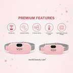 SevenLakes™ 'FemGlow' Wireless Menstrual Cramp Massager — Ultra-Slim Wearable Heating Pad for Abdominal & Lower Back Relief