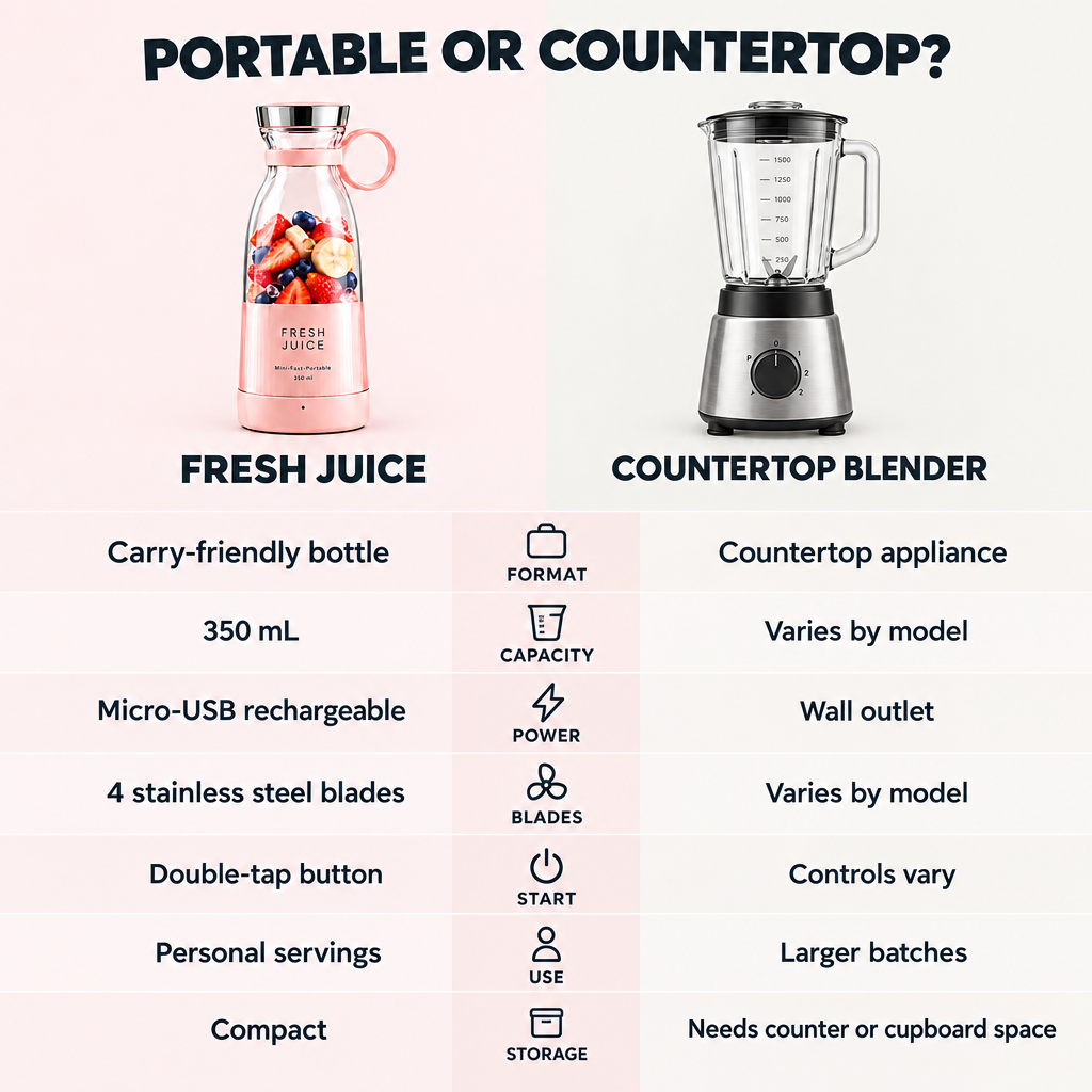 Seven-point Fresh Juice comparison